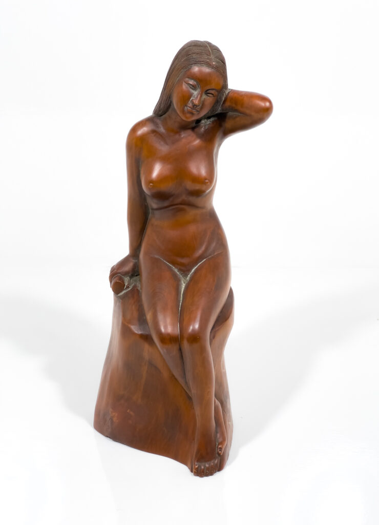 Chinese Boxwood Carved Nude