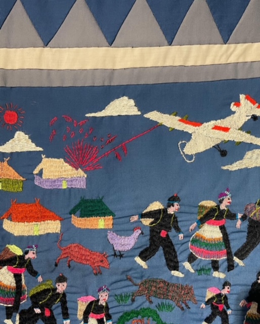 Hmong embroidery art tapestry
